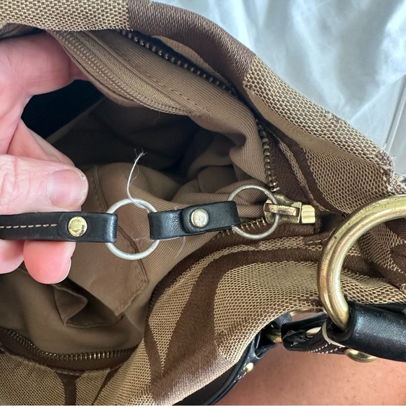 COACH Vintage Hobo Bag Brown Jacquard Signature Monogram Print E0726-10619 - Picture 13 of 16